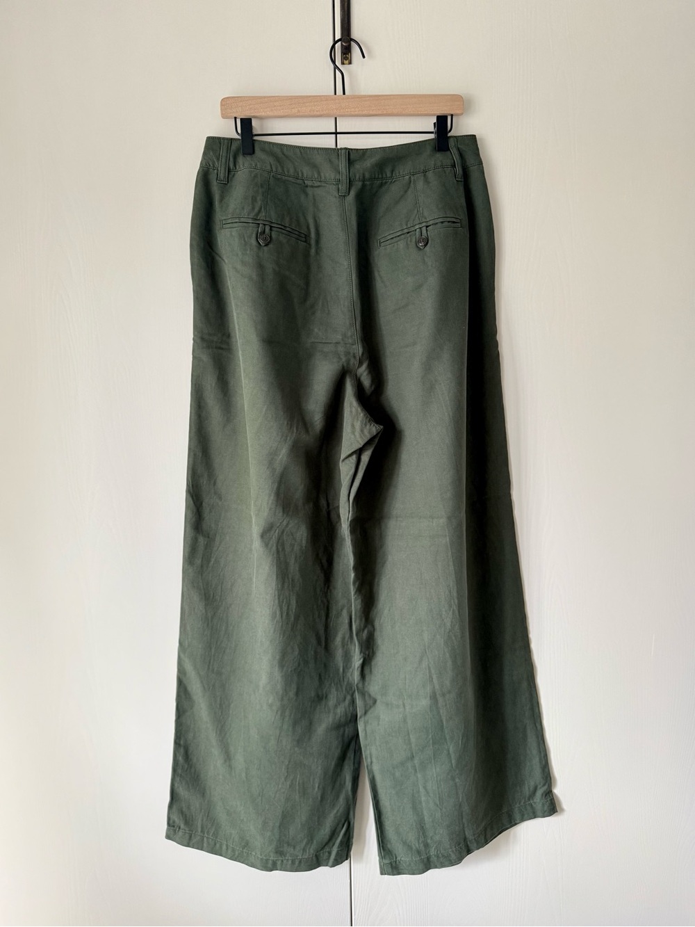 Madewell Harlow Wide Leg Pants Dark Forest Green - Picture 2 of 9